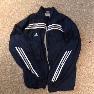 Vintage Navy Blue Adidas Windbreaker